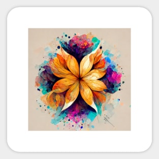 Flower Art Illustration Abstract Pattern Floral Graphics designs Sticker
